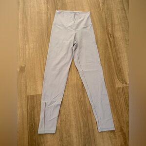 High-Waist Light Lavender Ribbed Leggings